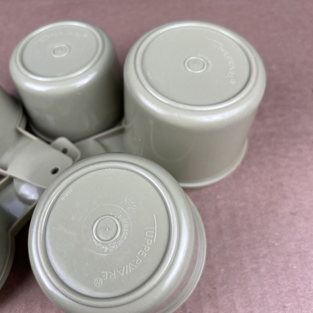 Vintage Tupperware Measuring Cups Set of 5 Avocado Green Retro - Picture 8 of 11